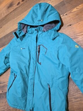 Gemyse Womens Teal Hooded Winter Ski Jacket XL